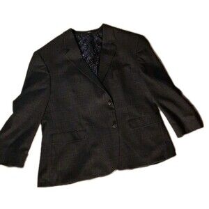 Oak Hill 3X BLUE Plaid 2 Button Blazer Suit Jacket Sport Coat Wool